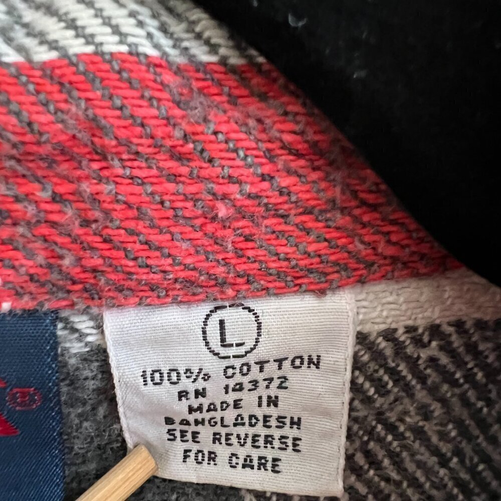 Vintage Dakota Men’s Heavy Flannel Plaid Lumberjack Shirt Size Large - Picture 3 of 7